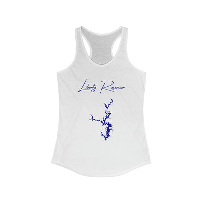 Maryland  Liberty  Reservoir  Racerback-Tank  front  position  view  from  front  solid  white.webp