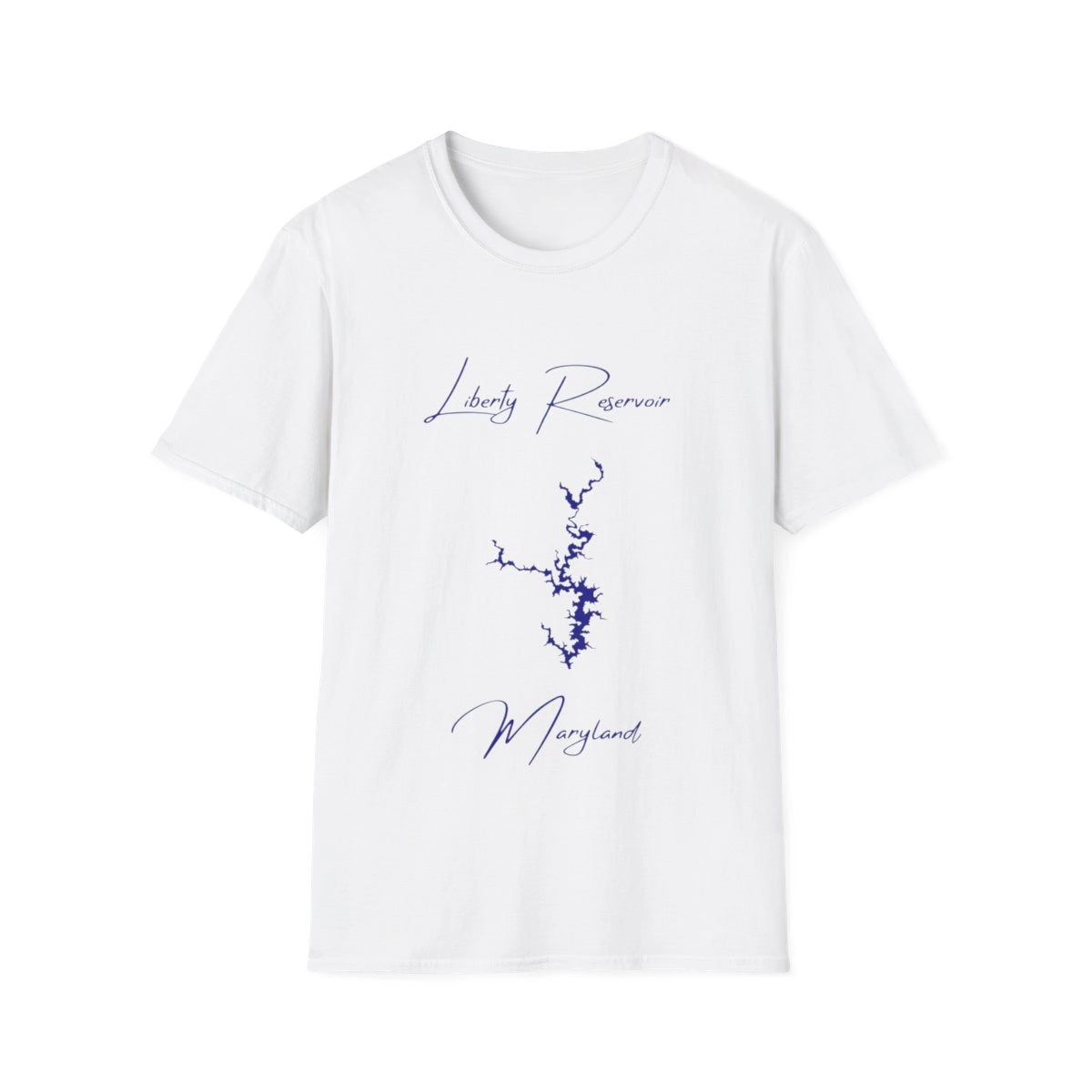 Maryland  Liberty  Reservoir  T-shirt  front  position  view  from  front  white.webp