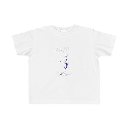 Maryland  Liberty  Reservoir  Toddler  T-shirt  front  position  view  from  front  white.webp