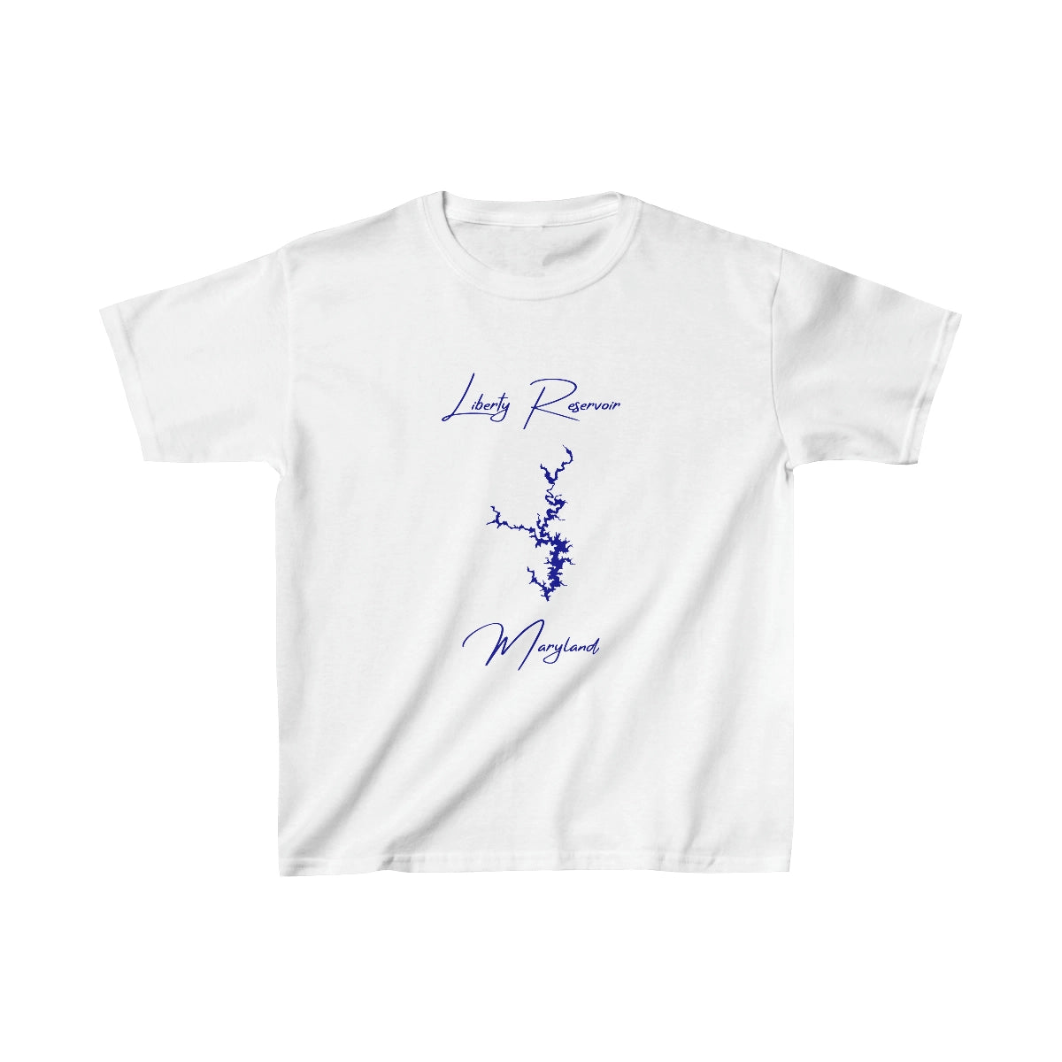 Maryland  Liberty  Reservoir  Youth  T-shirt  front  position  view  from  front  white.webp