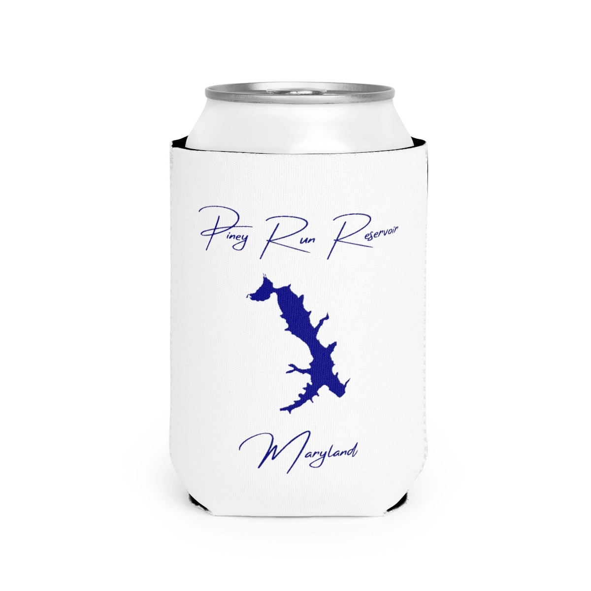 Maryland  Piney  Run  Reservoir  Can  Koozie  front  position  view  from  front-2  white.webp