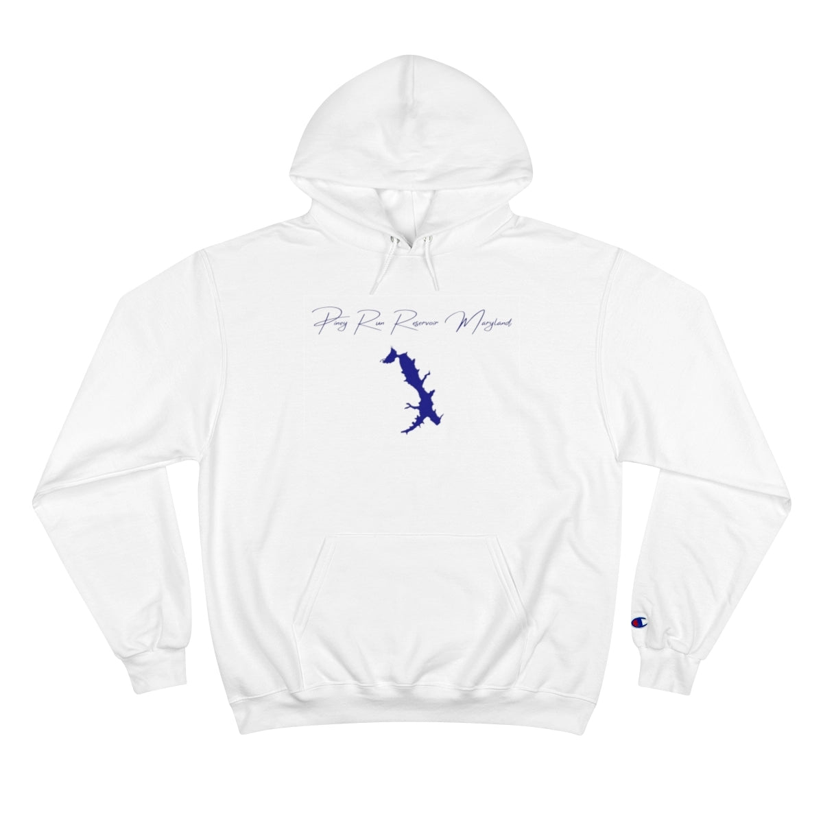 Maryland  Piney  Run  Reservoir  Hoodie  front  position  view  from  front  white.webp