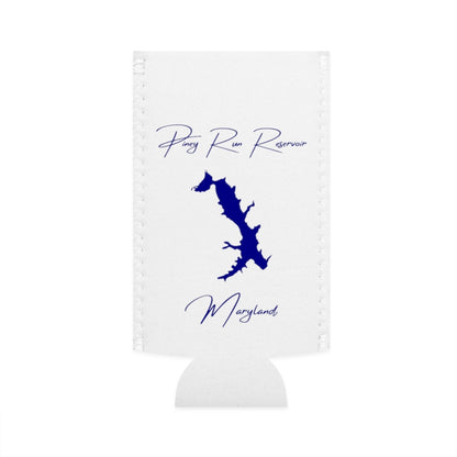 Maryland  Piney  Run  Reservoir  Slim  Can  Koozie  front  position  view  from  flat-front  white.webp