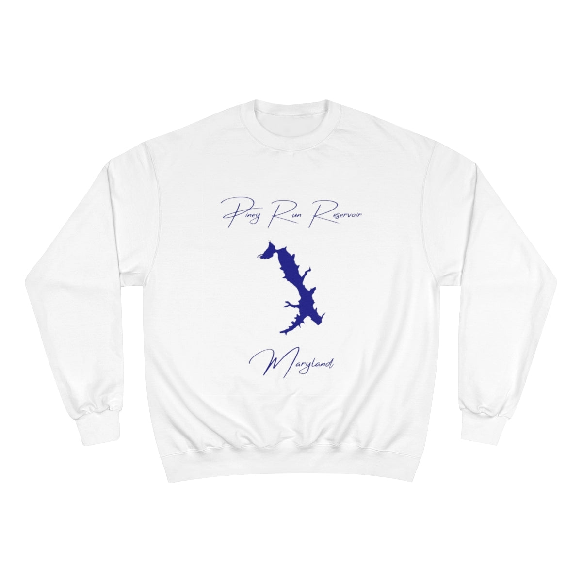 Maryland  Piney  Run  Reservoir  Sweatshirt  front  position  view  from  front  white.webp