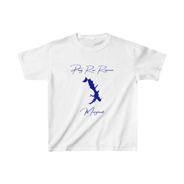 Maryland  Piney  Run  Reservoir  Youth  T-shirt  front  position  view  from  front  white.webp