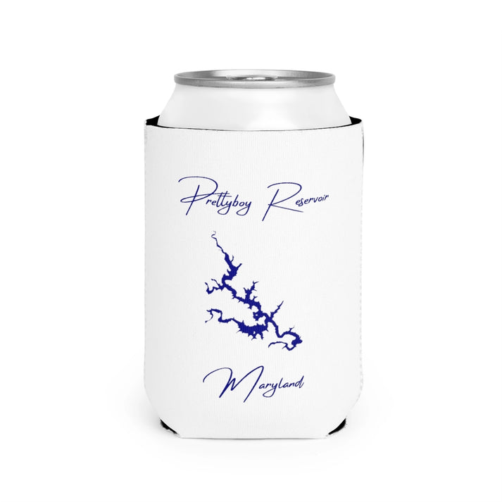 Maryland  Prettyboy  Reservoir  Can  Koozie  front  position  view  from  front-2  white.webp