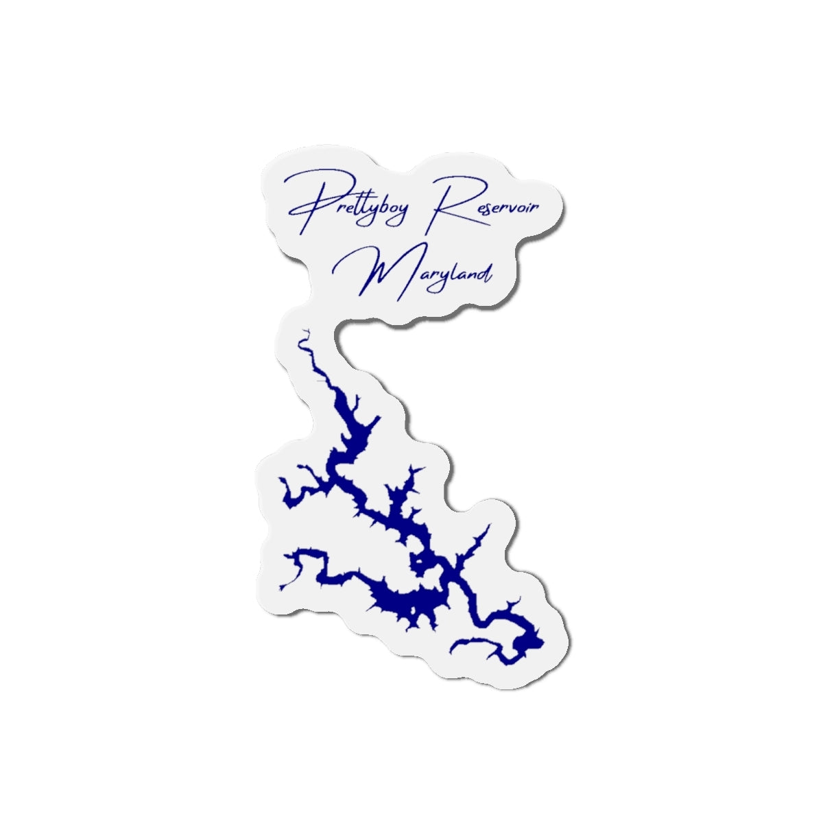 Maryland  Prettyboy  Reservoir  Die  Cut  Magnet  front  position  view  from  front  4  x  4.webp