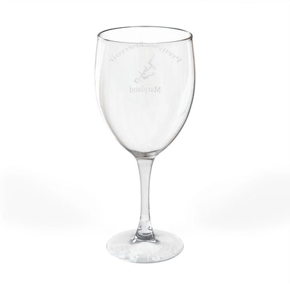Maryland  Prettyboy  Reservoir  Engraved  Wine  Glass  other  position  view  from  back  10.5oz.webp