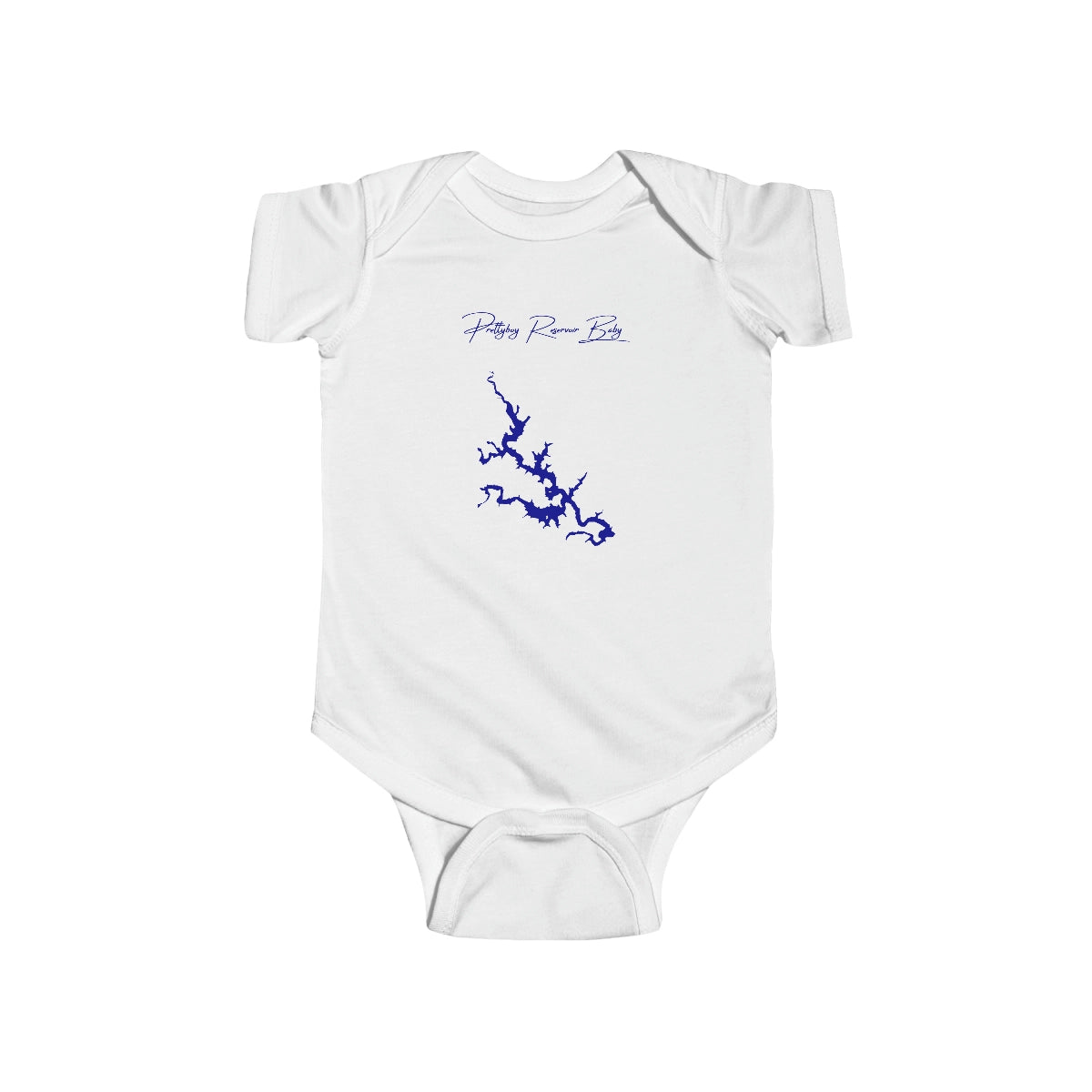 Maryland  Prettyboy  Reservoir  Onesie  front  position  view  from  front  white.webp