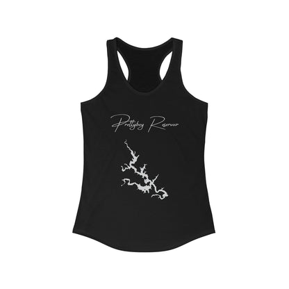Maryland  Prettyboy  Reservoir  Racerback-Tank  front  position  view  from  front  solid  black.webp