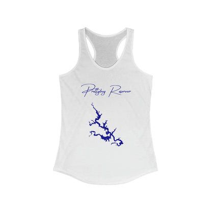 Maryland  Prettyboy  Reservoir  Racerback-Tank  front  position  view  from  front  solid  white.webp