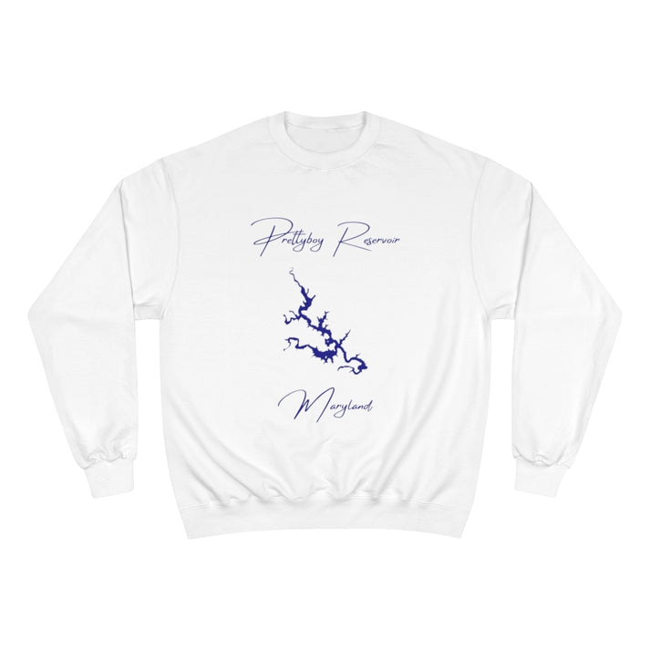 Maryland  Prettyboy  Reservoir  Sweatshirt  front  position  view  from  front  white.webp