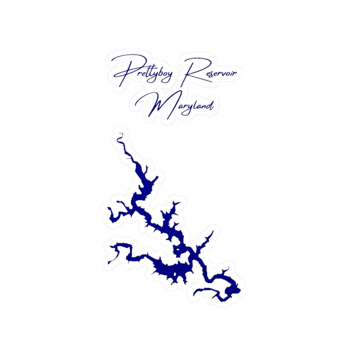 Maryland  Prettyboy  Reservoir  Vinyl  Decal  other  position  view  from  front  4  x  6.webp
