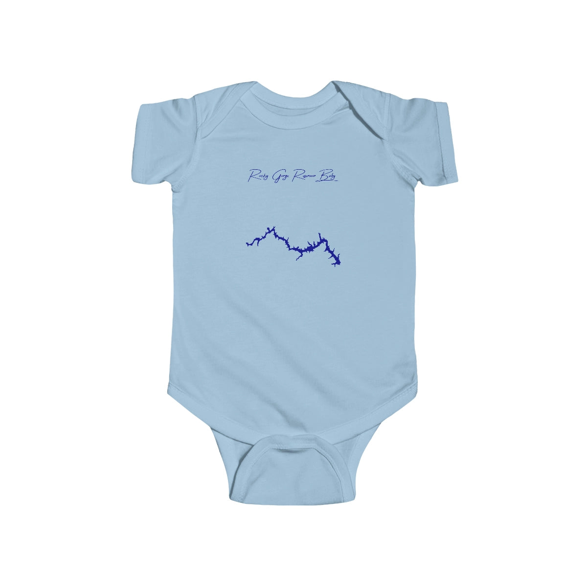 Maryland  Rocky  Gorge  Reservoir  Onesie  front  position  view  from  front  light  blue.webp