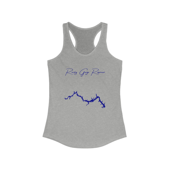 Maryland  Rocky  Gorge  Reservoir  Racerback-Tank  front  position  view  from  front  heather  grey.webp
