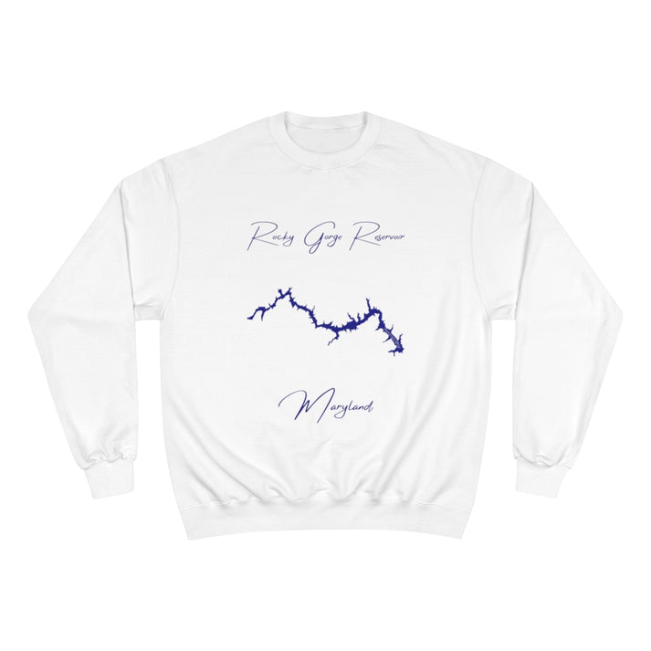 Maryland  Rocky  Gorge  Reservoir  Sweatshirt  front  position  view  from  front  white.webp