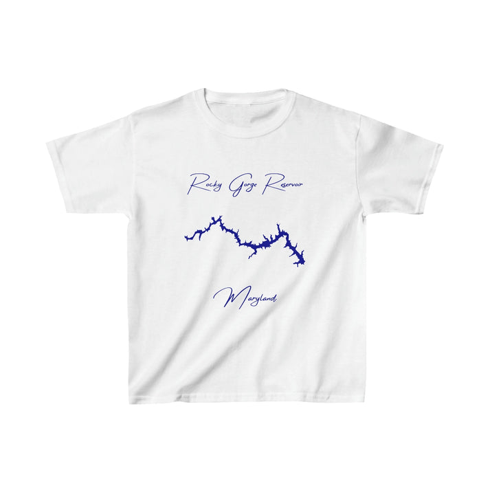 Maryland  Rocky  Gorge  Reservoir  Youth  T-shirt  front  position  view  from  front  white.webp