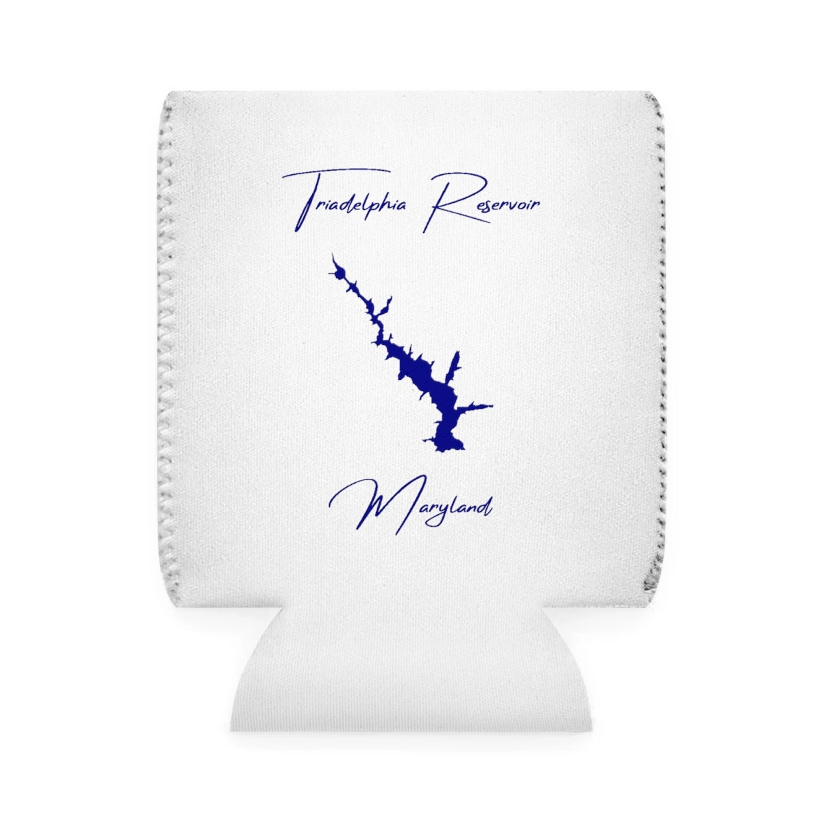 Maryland  Triadelphia  Reservoir  Can  Koozie  front  position  view  from  front-1  white.webp