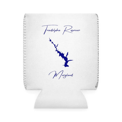 Maryland  Triadelphia  Reservoir  Can  Koozie  front  position  view  from  front-1  white.webp