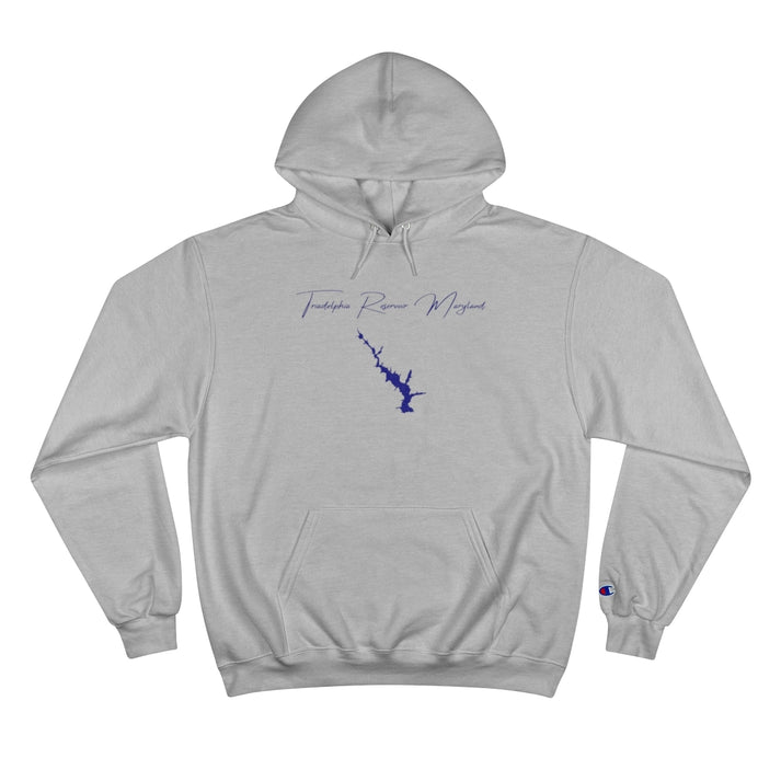 Maryland  Triadelphia  Reservoir  Hoodie  front  position  view  from  front  light  steel.webp