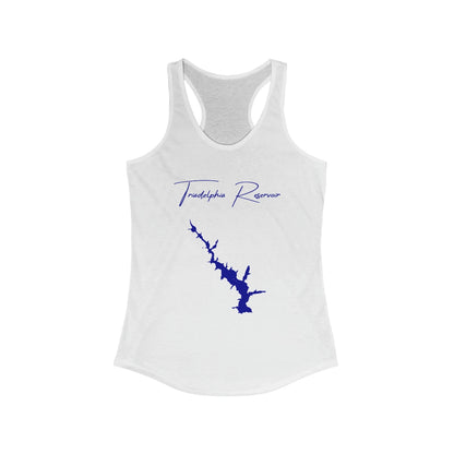 Maryland  Triadelphia  Reservoir  Racerback-Tank  front  position  view  from  front  solid  white.webp