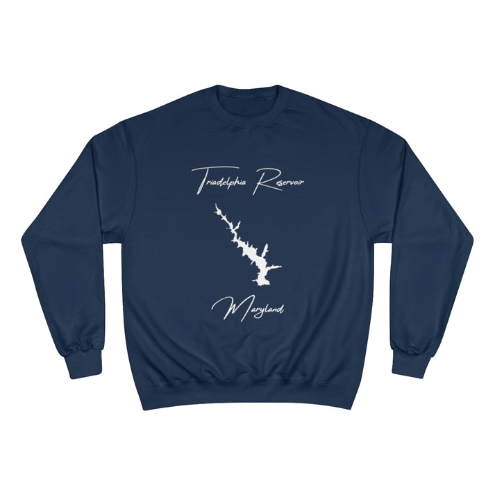 Maryland  Triadelphia  Reservoir  Sweatshirt  front  position  view  from  front  navy.webp
