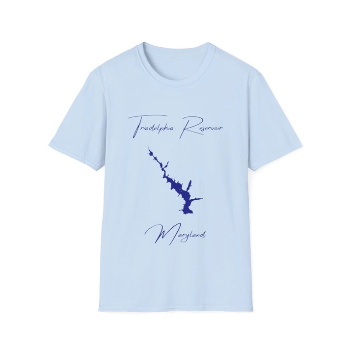 Maryland  Triadelphia  Reservoir  T-shirt  front  position  view  from  front  light  blue.webp