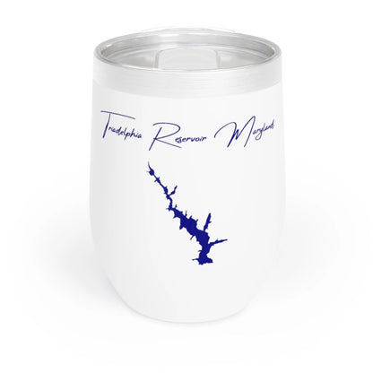 Maryland  Triadelphia  Reservoir  Wine  Tumbler  front  position  view  from  front  white.webp