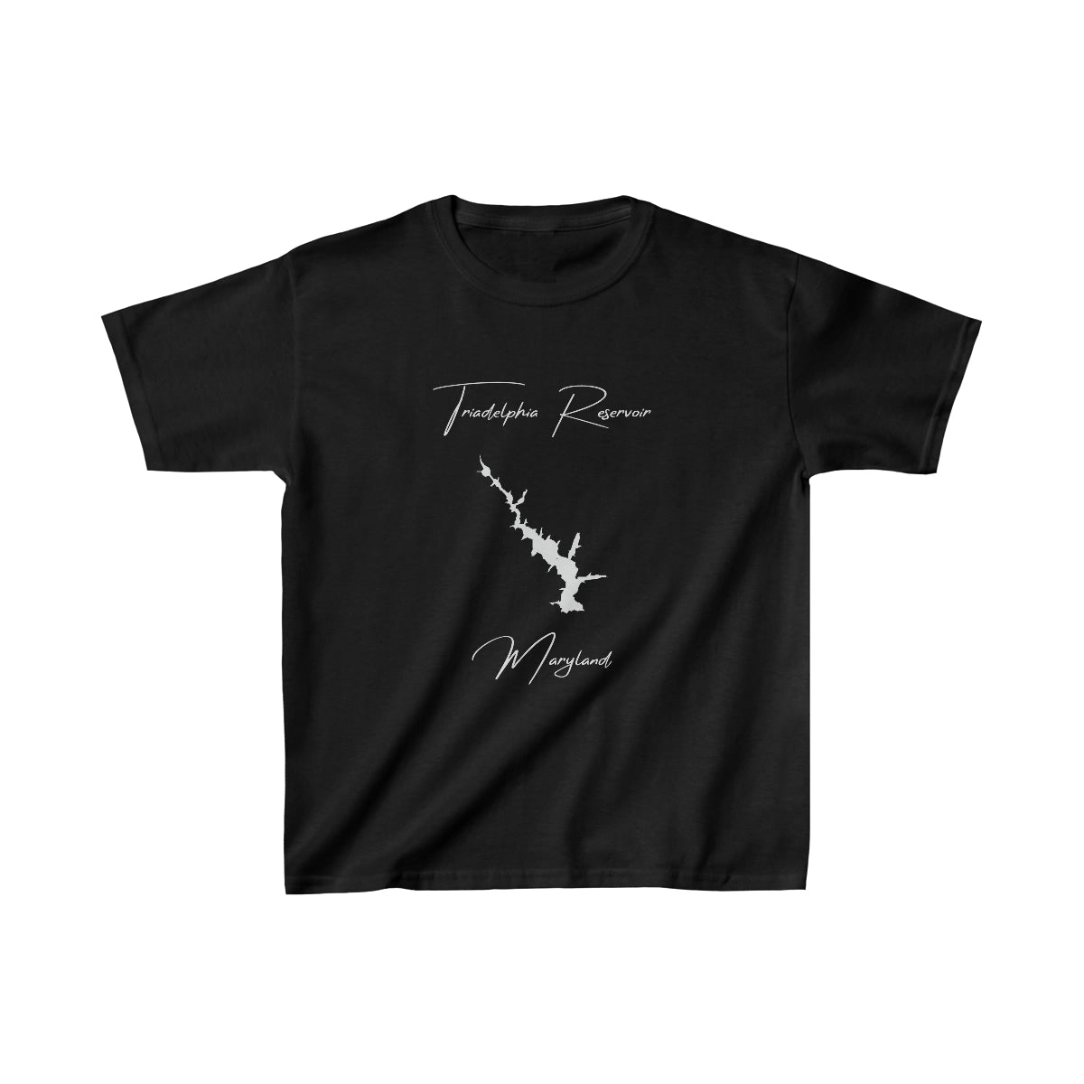 Maryland  Triadelphia  Reservoir  Youth  T-shirt  front  position  view  from  front  black.webp