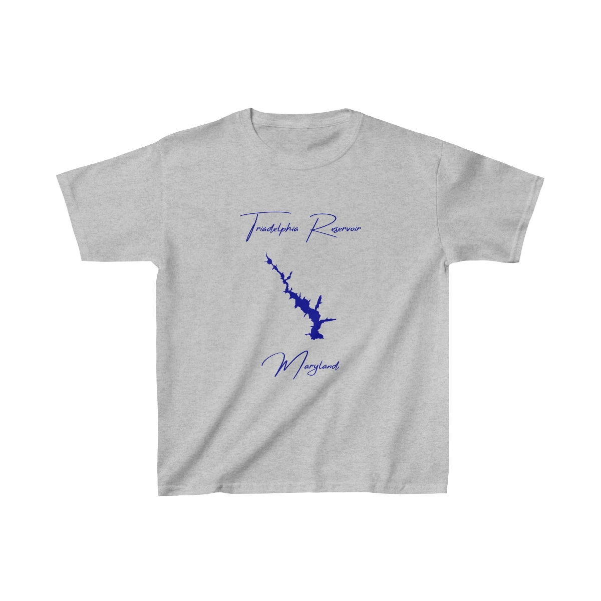 Maryland  Triadelphia  Reservoir  Youth  T-shirt  front  position  view  from  front  sport  grey.webp