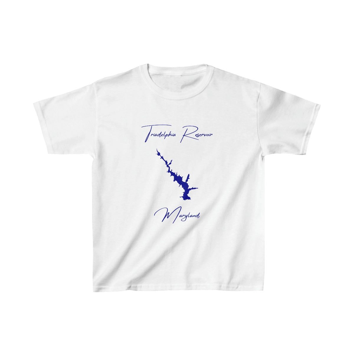 Maryland  Triadelphia  Reservoir  Youth  T-shirt  front  position  view  from  front  white.webp
