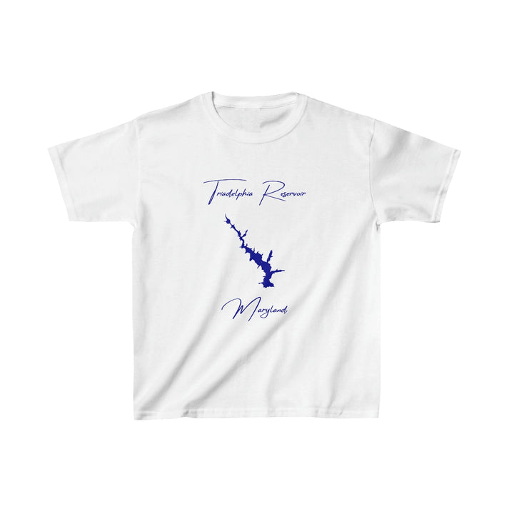 Maryland  Triadelphia  Reservoir  Youth  T-shirt  front  position  view  from  front  white.webp