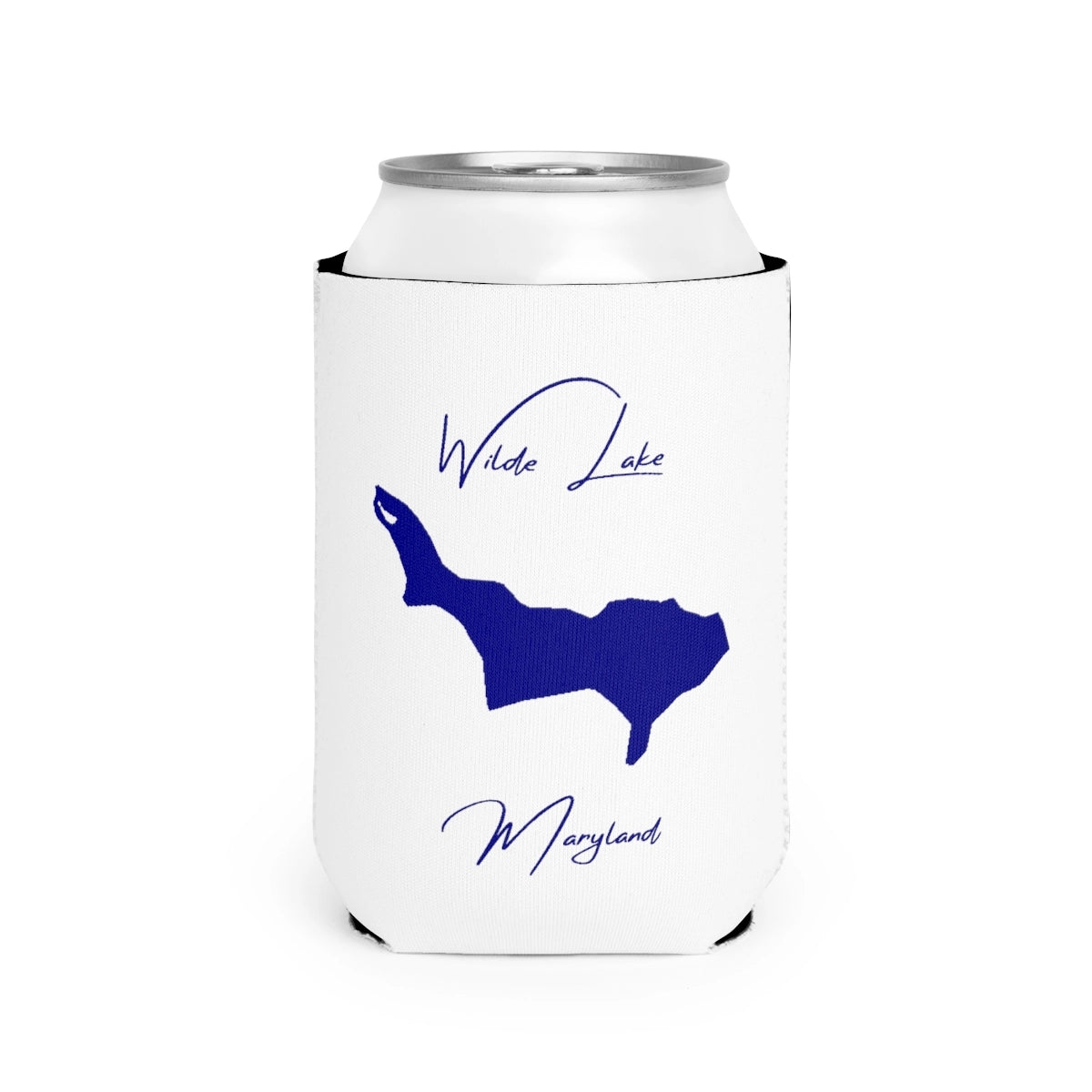 Maryland  Wilde  Lake  Can  Koozie  front  position  view  from  front-2  white.webp