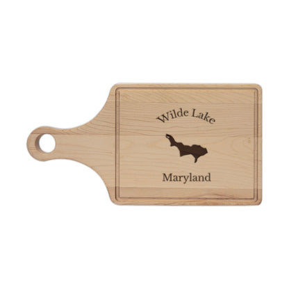 Maryland  Wilde  Lake  Engraved  Cutting  Board  front  position  view  from  front  maple.webp