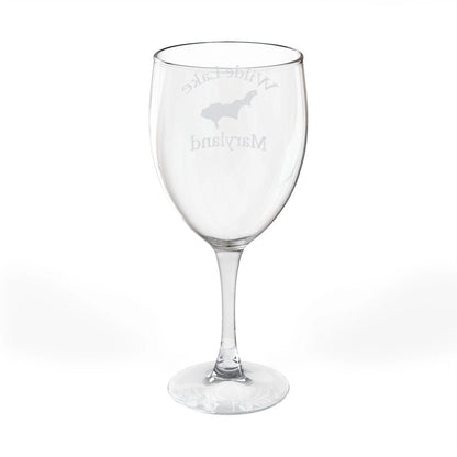 Maryland  Wilde  Lake  Engraved  Wine  Glass  other  position  view  from  back  10.5oz.webp