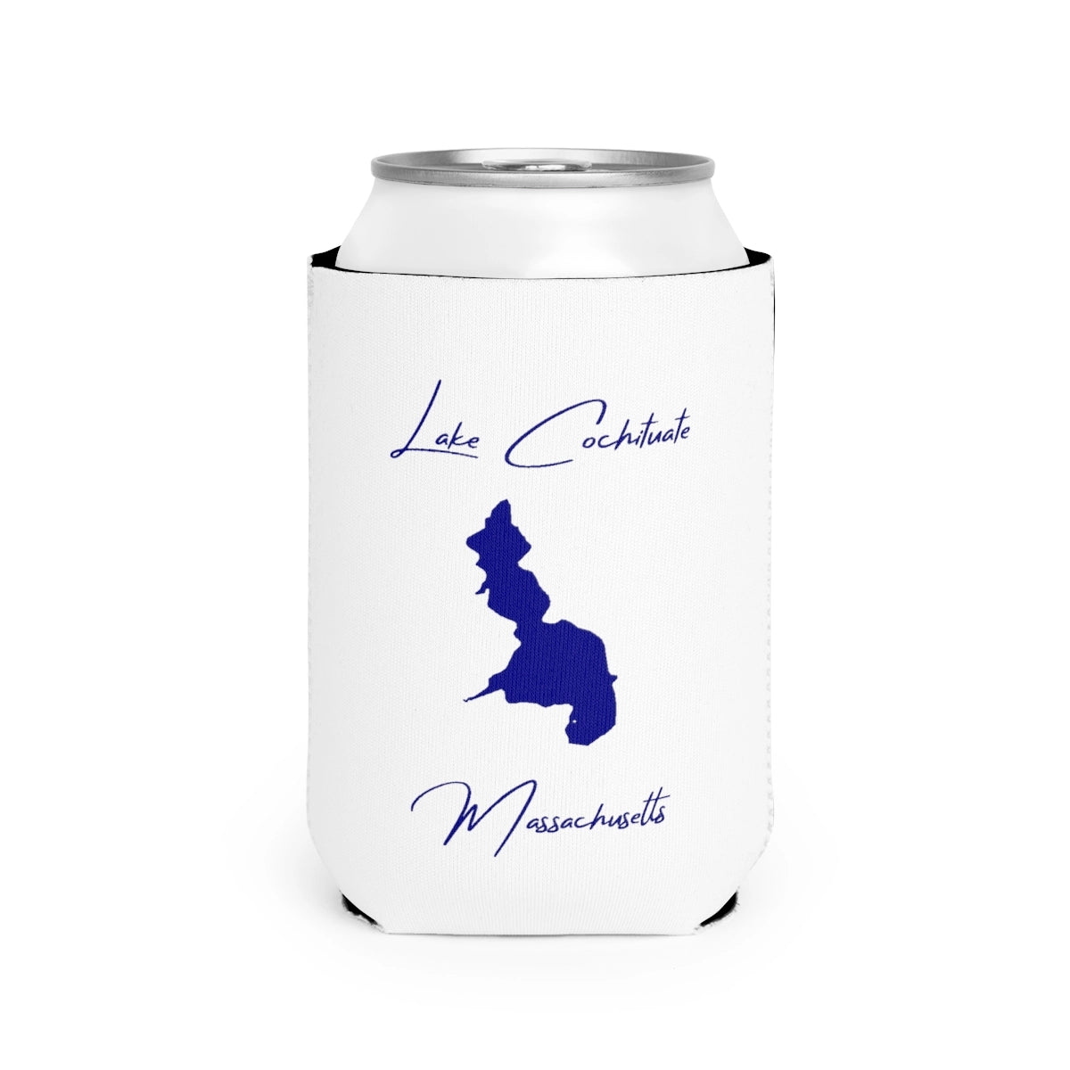 Massachusetts  Lake  Cochituate  Can  Koozie  front  position  view  from  front-2  white.webp