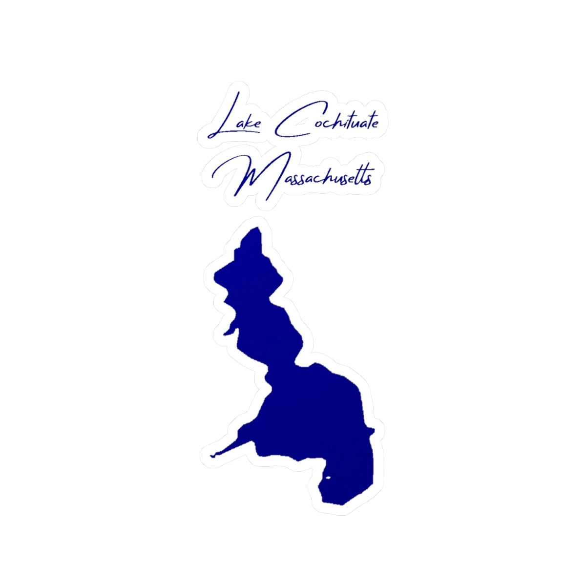 Massachusetts  Lake  Cochituate  Vinyl  Decal  other  position  view  from  front  4  x  6.webp
