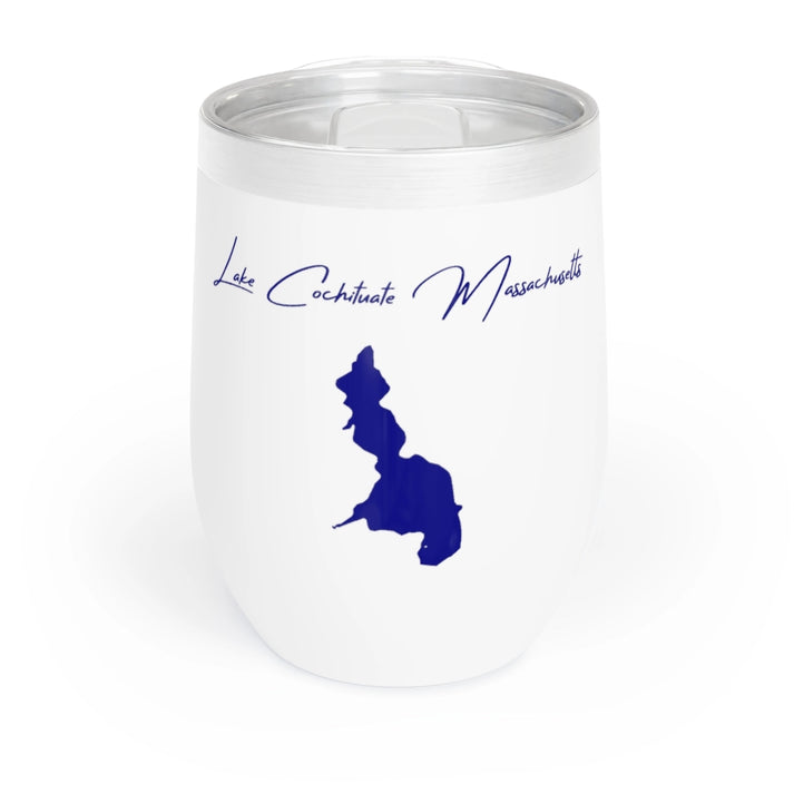 Massachusetts  Lake  Cochituate  Wine  Tumbler  front  position  view  from  front  white.webp