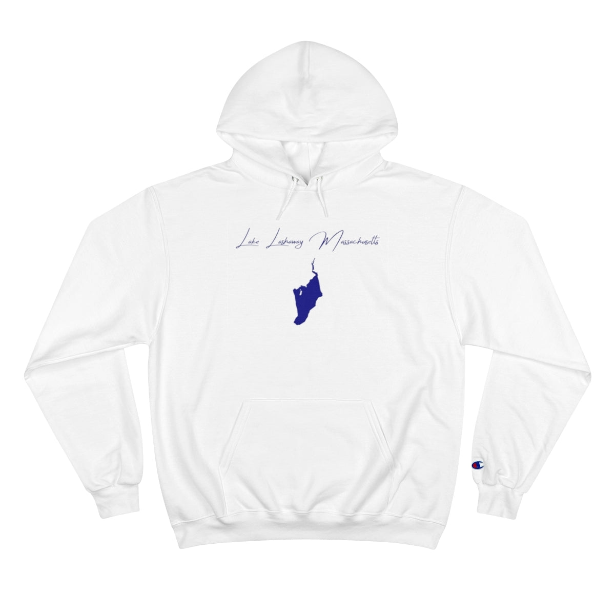 Massachusetts  Lake  Lashaway  Hoodie  front  position  view  from  front  white.webp