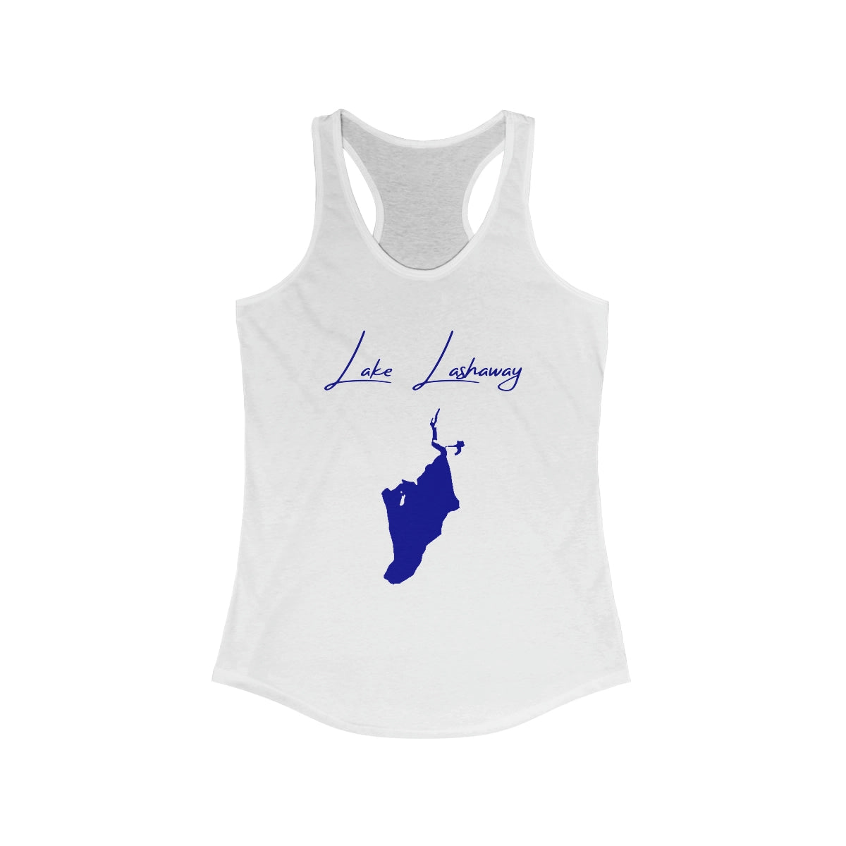 Massachusetts  Lake  Lashaway  Racerback-Tank  front  position  view  from  front  solid  white.webp