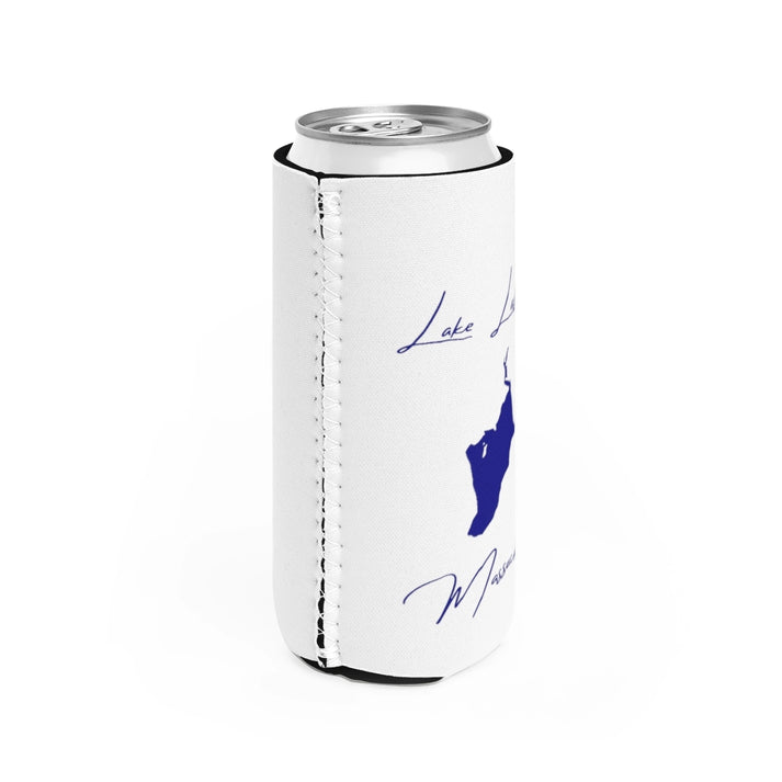Massachusetts  Lake  Lashaway  Slim  Can  Koozie  all  position  view  from  right  white.webp