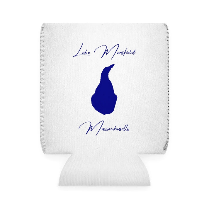 Massachusetts  Lake  Mansfield  Can  Koozie  front  position  view  from  front-1  white.webp