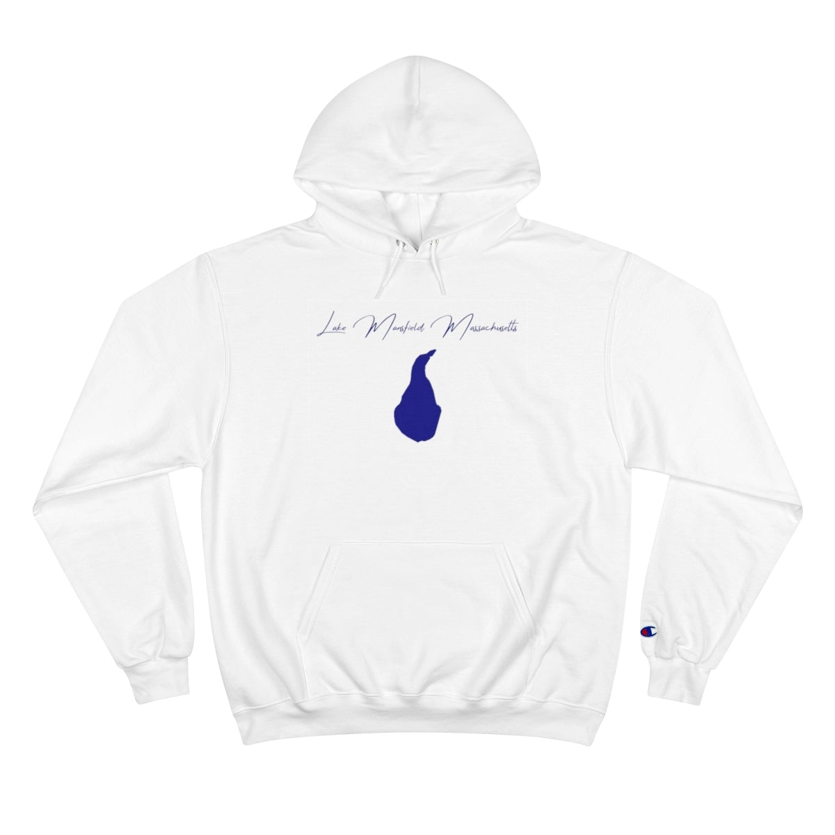 Massachusetts  Lake  Mansfield  Hoodie  front  position  view  from  front  white.webp