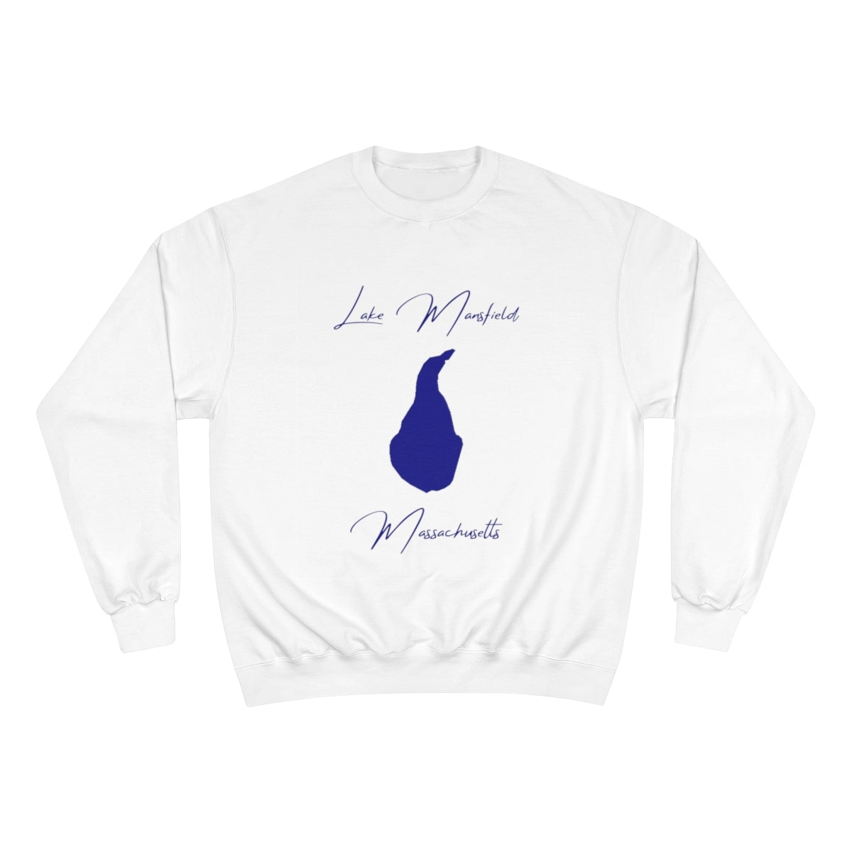 Massachusetts  Lake  Mansfield  Sweatshirt  front  position  view  from  front  white.webp