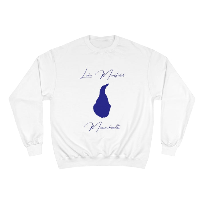 Massachusetts  Lake  Mansfield  Sweatshirt  front  position  view  from  front  white.webp