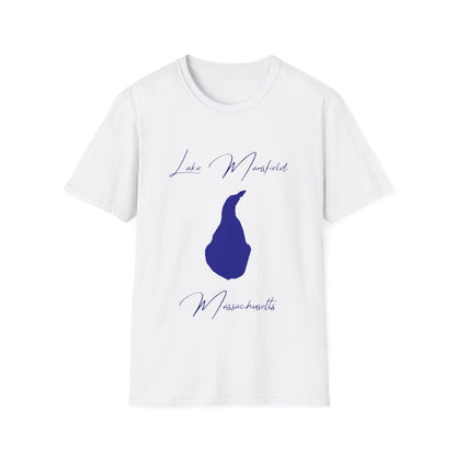 Massachusetts  Lake  Mansfield  T-shirt  front  position  view  from  front  white.webp