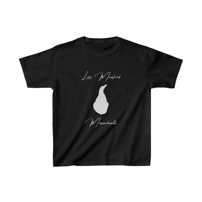 Massachusetts  Lake  Mansfield  Youth  T-shirt  front  position  view  from  front  black.webp
