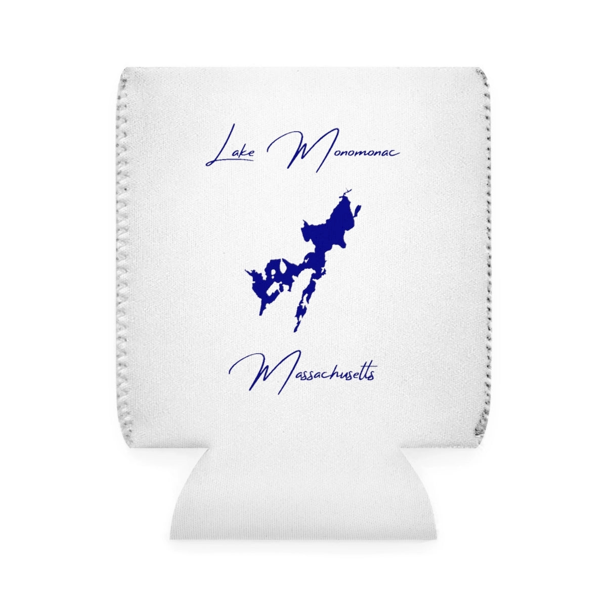 Massachusetts  Lake  Monomonac  Can  Koozie  front  position  view  from  front-1  white.webp
