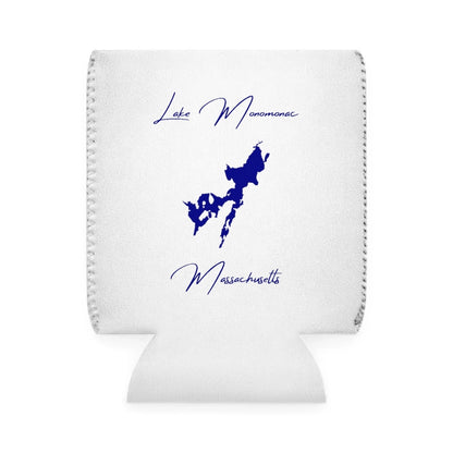 Massachusetts  Lake  Monomonac  Can  Koozie  front  position  view  from  front-1  white.webp