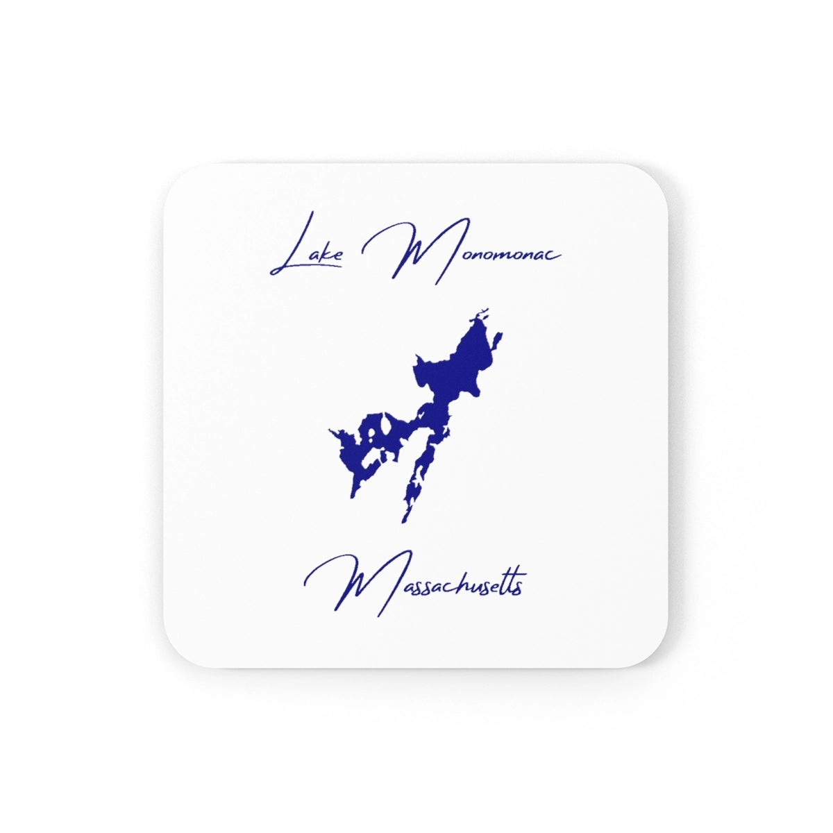 Massachusetts  Lake  Monomonac  Coaster  Set  front  position  view  from  front  3.75  x  3.75.webp